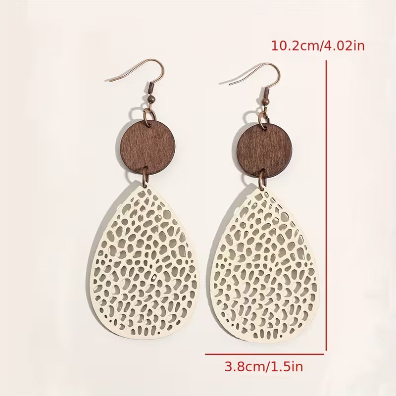 Vintage Patchwork Cut-Out Earrings