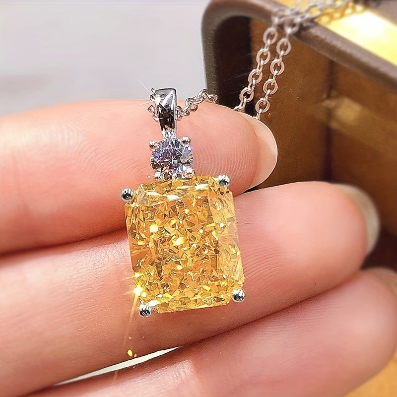 The Yellow Canary Square Pendant