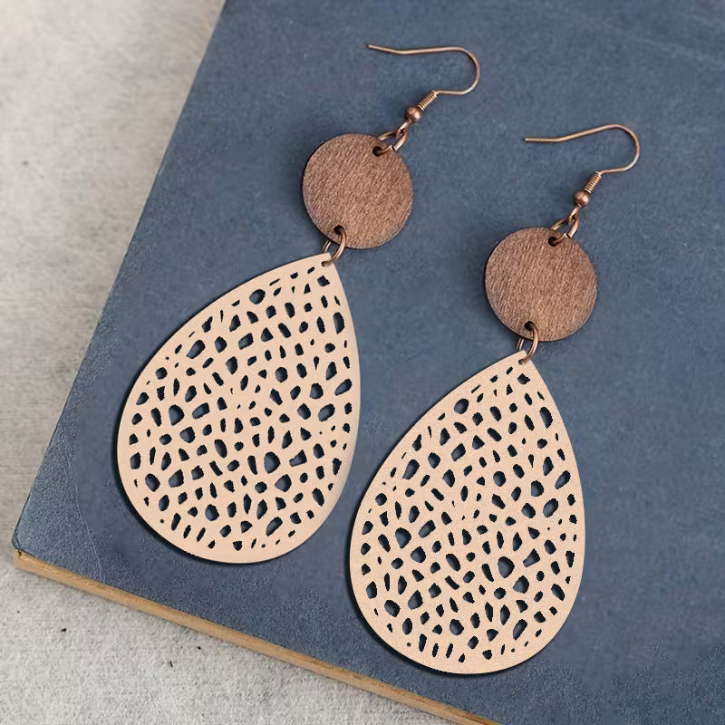 Vintage Patchwork Cut-Out Earrings