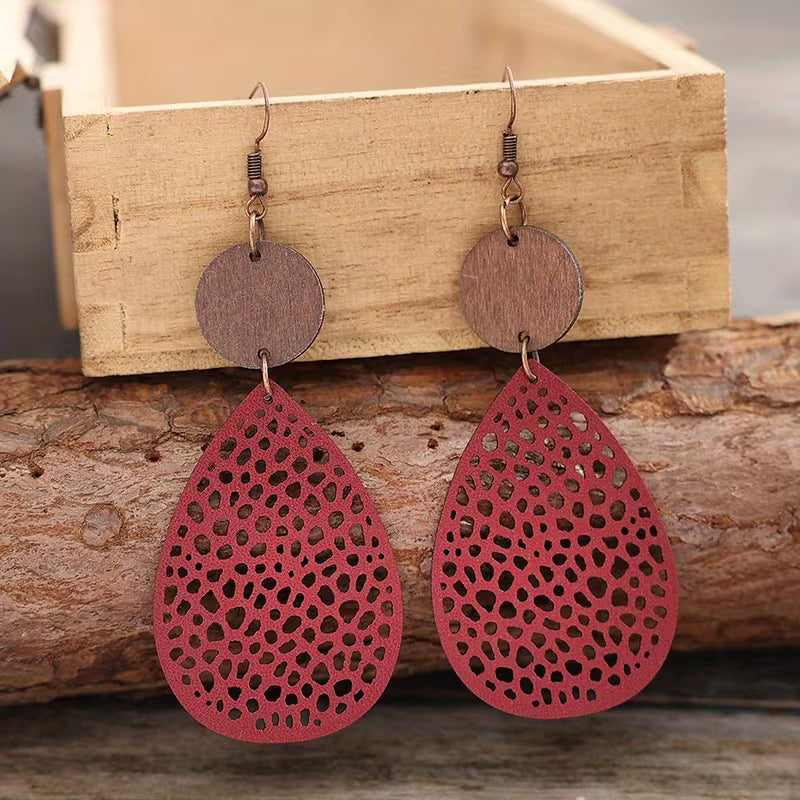 Vintage Patchwork Cut-Out Earrings
