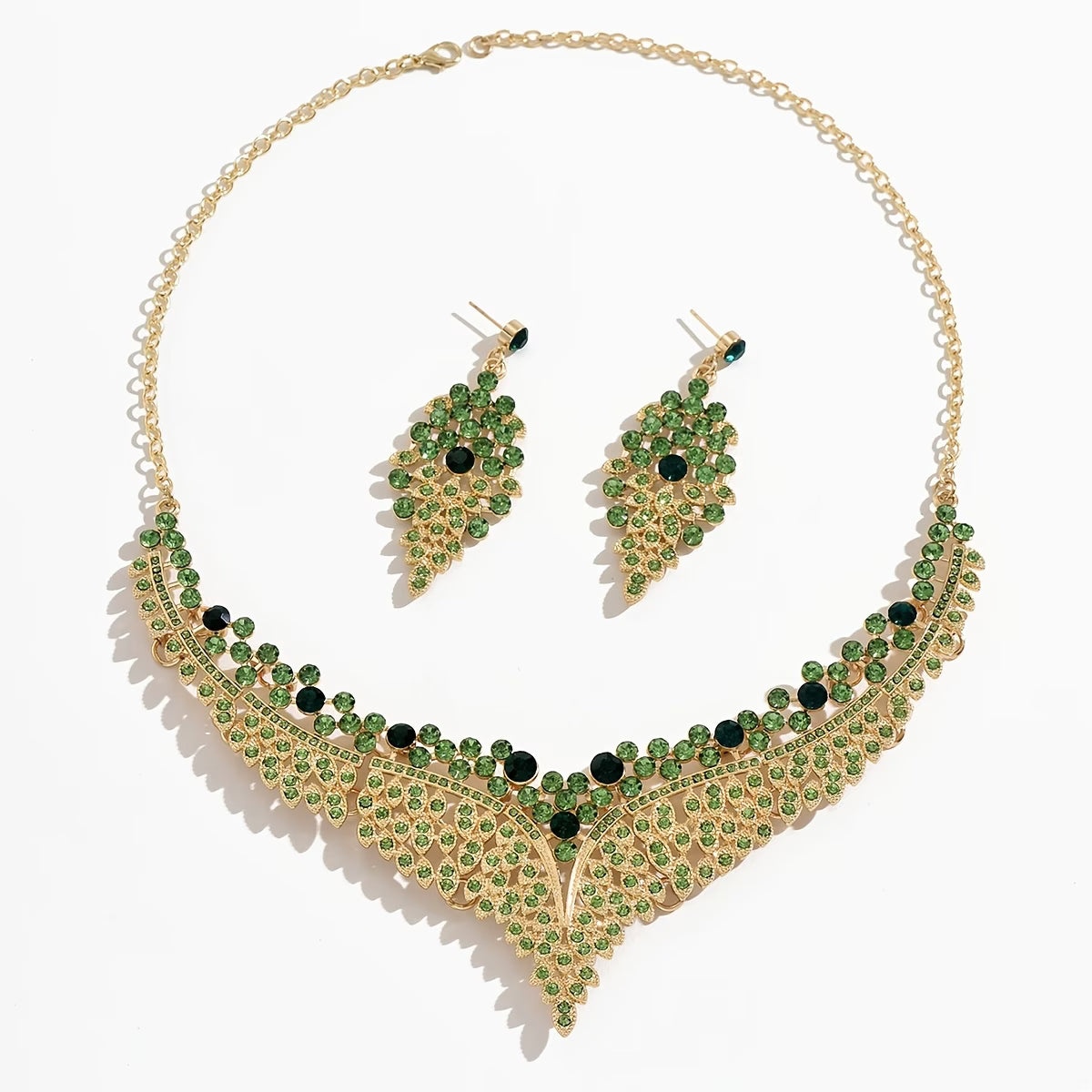 Glamour Series Rhinestone Statement Jewelry Set