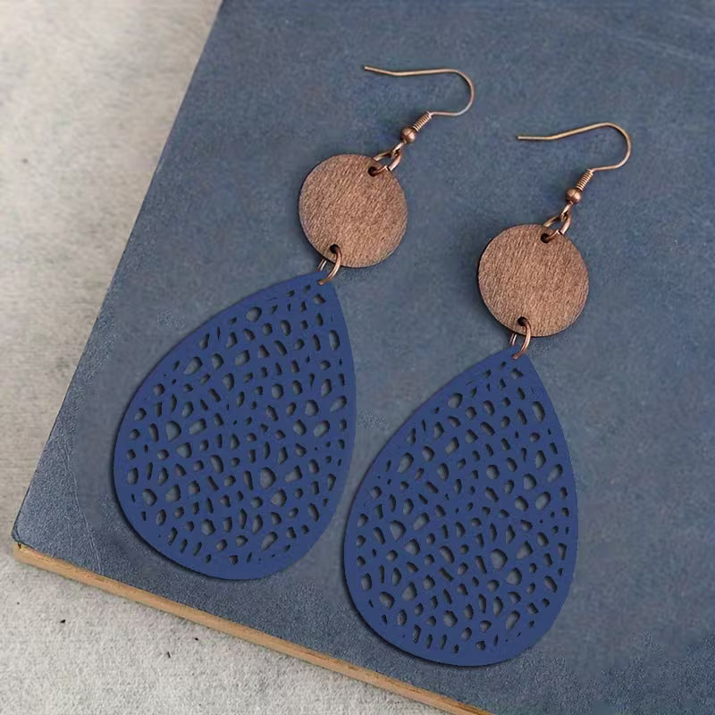 Vintage Patchwork Cut-Out Earrings