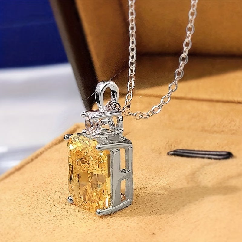 The Yellow Canary Square Pendant