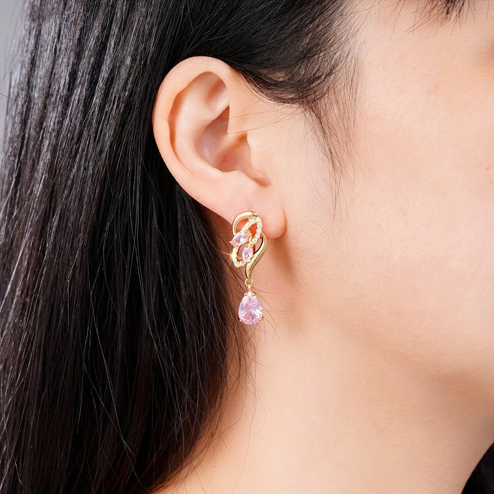 Elegant Teardrop Zirconia Earrings