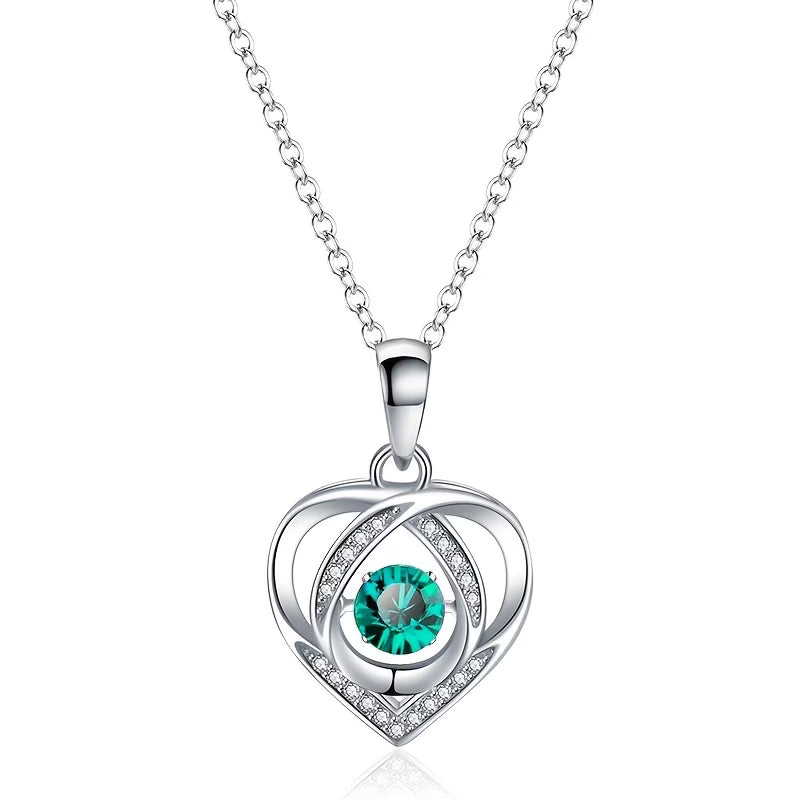Stylish Western Heart Pendant with Zirconia Crystals