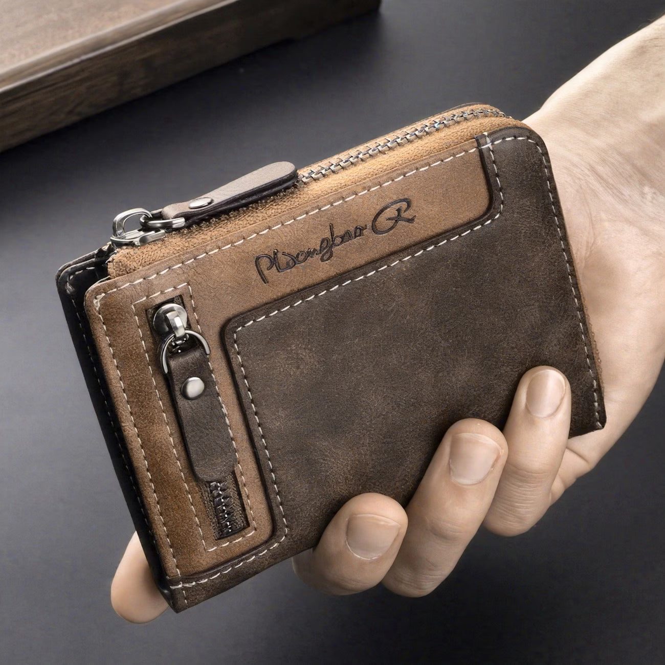 Vintage Men's Faux Leather Wallet
