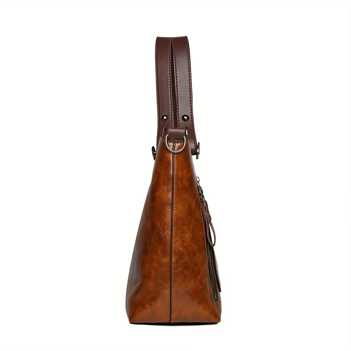 Versatile Women’s Solid Color Large-Capacity Shoulder Bag