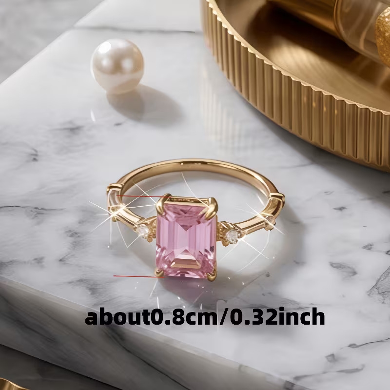 Square Heart Bow Micro-Pave Ring