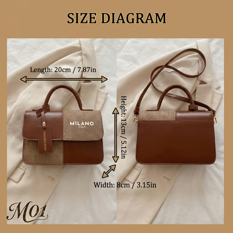 Milano Women’s Vintage Patchwork Style Crossbody Bag