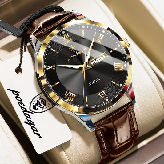 Poedagar Men’s Business Quartz Watch
