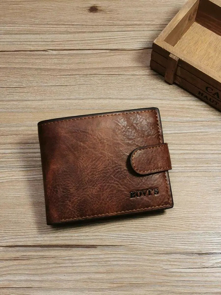 Men’s Premium PU Leather Bi-Fold Wallet – Multi-Compartment & High Capacity