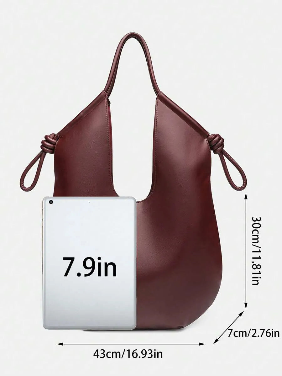 Women’s Minimalist PU Leather Hobo Bag