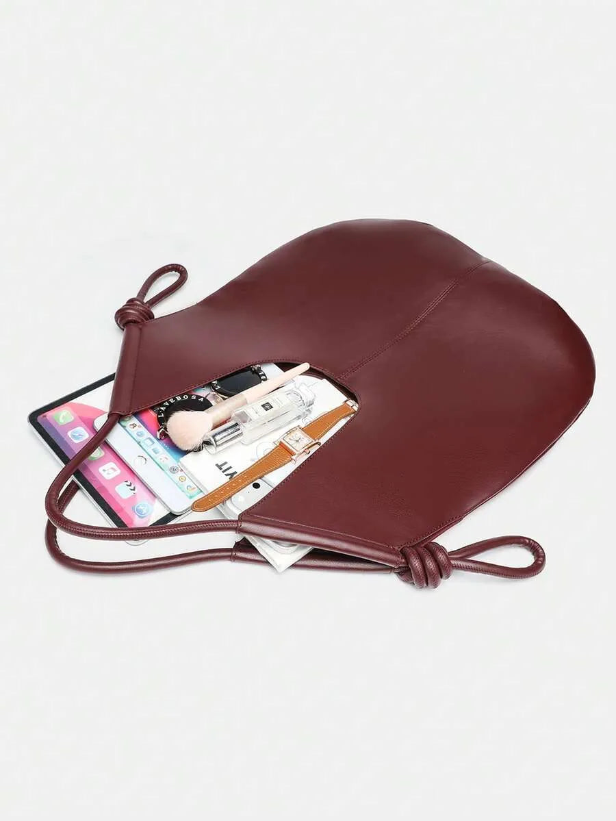Women’s Minimalist PU Leather Hobo Bag