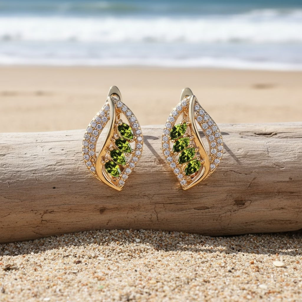 Luxury Marquise Cut Multicolor Stone Drop Earrings