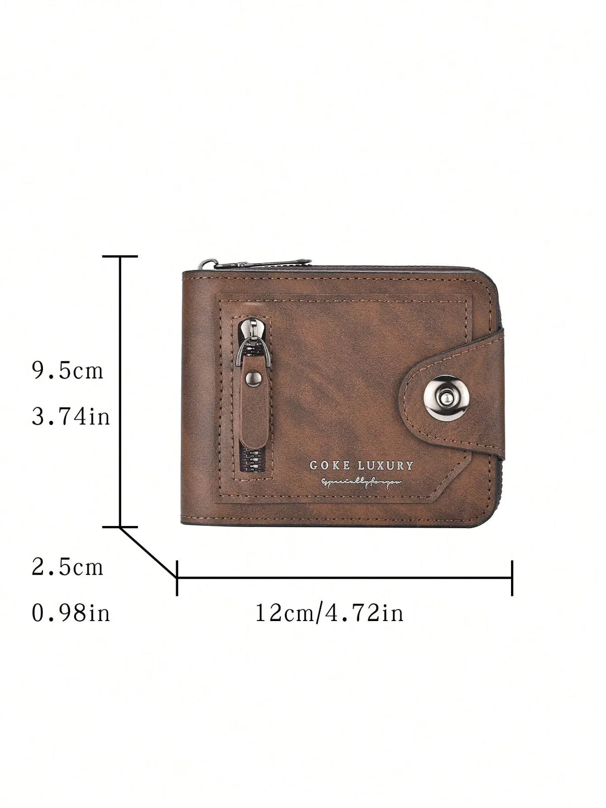 Men’s Vintage Leather Wallet – External Card Slot & Multi-Compartment Design