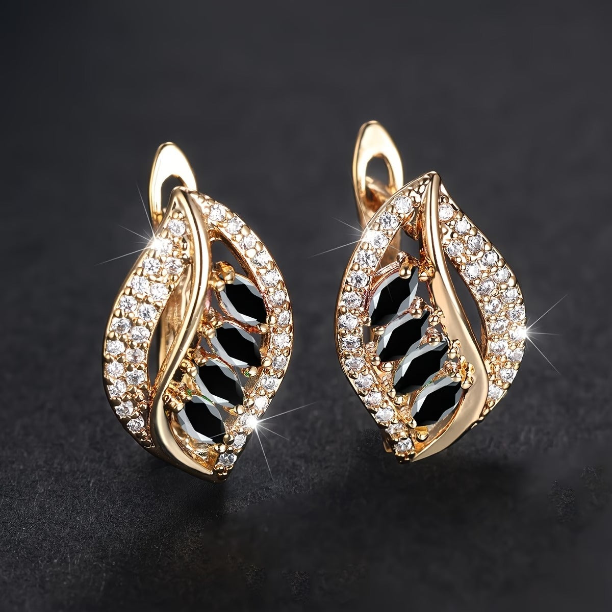 Luxury Marquise Cut Multicolor Stone Drop Earrings